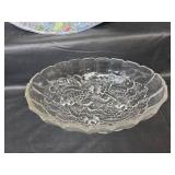 Flying Ducks Large Oval Platter with Glass Fruit Bowl