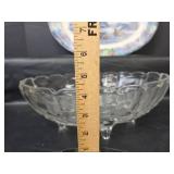 Flying Ducks Large Oval Platter with Glass Fruit Bowl