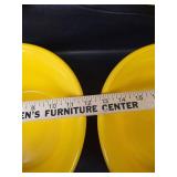 Retro Yellow and Blue Plastic Mixing Bowls Set