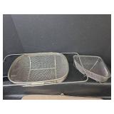 Set of Stainless Steel Mesh Strainer Baskets, Dish Drying Pad, and 3 Sugar Scrub Dishes