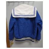 Holloway Varsity Jacket with Sailor Collar Size Small