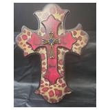 Decorative Leopard Print Wall Cross
