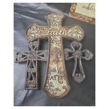 Faith Wall Cross and Inspirational Sign Set