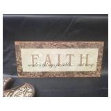 Faith Wall Cross and Inspirational Sign Set