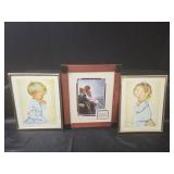 Framed Prayer and Reading Prints