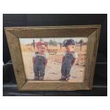 Rustic Barn Wood Picture Frame with Farm Scene