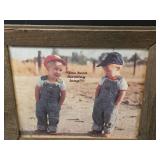 Rustic Barn Wood Picture Frame with Farm Scene