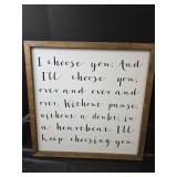 Romantic Quote Wooden Frame Wall Art