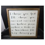 Romantic Quote Wooden Frame Wall Art