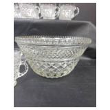2 - Crystal Punch Bowls with 18-Cups and 12-Hooks