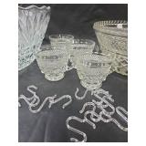 2 - Crystal Punch Bowls with 18-Cups and 12-Hooks