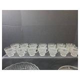 2 - Crystal Punch Bowls with 18-Cups and 12-Hooks