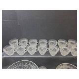 2 - Crystal Punch Bowls with 18-Cups and 12-Hooks