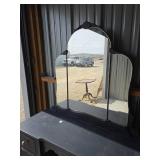 1920s Black Painted Vanity with Triple Mirror