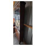 Georgian Style Mahogany Bookcase with Glass Doors and Key