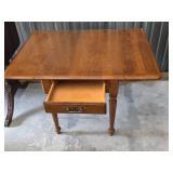 Ethan Allen Maple Accent Table with Drawer