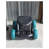 Rolling Garden Work Seat with Turquoise Wheels