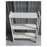 White Wooden 3-Tier Shelf Unit