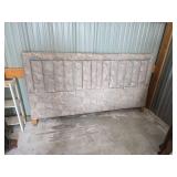King Size Upholstered Headboard with Fold Out Back and Arm Supports