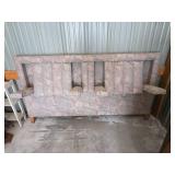 King Size Upholstered Headboard with Fold Out Back and Arm Supports