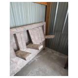 King Size Upholstered Headboard with Fold Out Back and Arm Supports