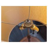 Mid Century Wood Floor Lamp with Built-in Table