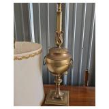 Brass Table Lamp with Shade