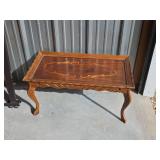 Coffee Table with Inlaid Wood Design