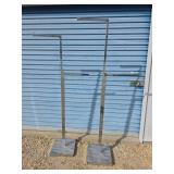 Chrome Clothing Display Racks with Square Base