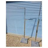 Chrome Clothing Display Racks with Square Base