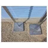 Chrome Clothing Display Racks with Square Base