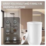 Qty$110 Towel Warmer for Bathroom, Bucket, Wood Handle, Auto Shutoff"