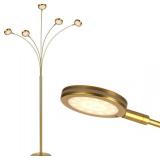 $150 Brightech Orion Arc Floor Lamp, 5-Arm Adjustable, Brass