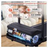 $140 Electric Walking Pad with Handle Bar, 3.5HP Treadmill, 0.6-10MPH