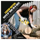 $99 Autubin 2-in-1 Electric Pole Saws for Tree, Yellow- 8 Inch