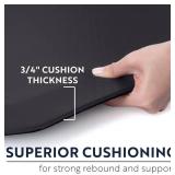 KANGAROO Thick Ergonomic Anti-Fatigue Kitchen Mats 17x24 Black