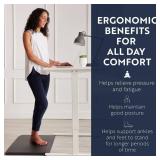 KANGAROO Thick Ergonomic Anti-Fatigue Kitchen Mats 17x24 Black