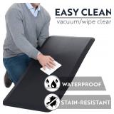KANGAROO Thick Ergonomic Anti-Fatigue Kitchen Mats 17x24 Black