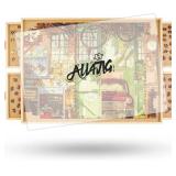 $70 ALL4JIG 1500-Piece Rotating Puzzle Board with 4 Drawers, 25x34