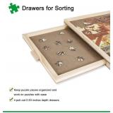 $70 ALL4JIG 1500-Piece Rotating Puzzle Board with 4 Drawers, 25x34