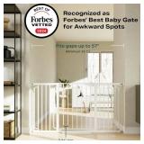 $99 Cumbor Extra Wide Baby Gate 29.7-57" for Stairs, White