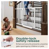 $99 Cumbor Extra Wide Baby Gate 29.7-57" for Stairs, White