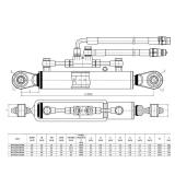 $216 Kingway Hydraulic Top Link Cat. 1-1, Locking Block, 20.9 31.9