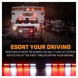 $85 XRIDONSEN 34-Inch Emergency Visor Lights, 40 LED Red/White Strobe