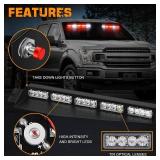 $85 XRIDONSEN 34-Inch Emergency Visor Lights, 40 LED Red/White Strobe