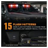 $85 XRIDONSEN 34-Inch Emergency Visor Lights, 40 LED Red/White Strobe