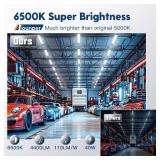 $70 Bbounder 10-Pack Linkable LED Shop Light, 4 ft, 6500K, Black