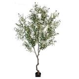 $168 8ft Olive Tree in Pot - Faux Silk Plant, 3200 Leaves