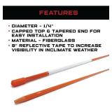 The ROP Shop Pack of 20 1/4 Inch Orange 48 Inch Driveway Markers