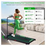 $120 Electric Walking Pad with Handle Bar, 3.5HP Treadmill, 0.6-10MPH